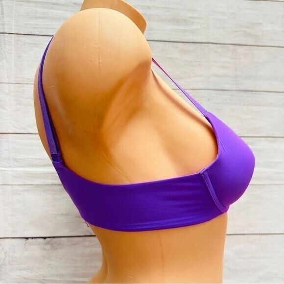 Victoria’s Secret Bra 32A Purple THE T-SHIRT Lightly Lined Demi - Picture 3 of 8